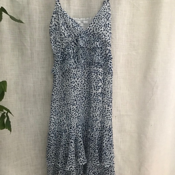 Adore Me blue strappy chiffon ruffle dress. - Picture 3 of 3